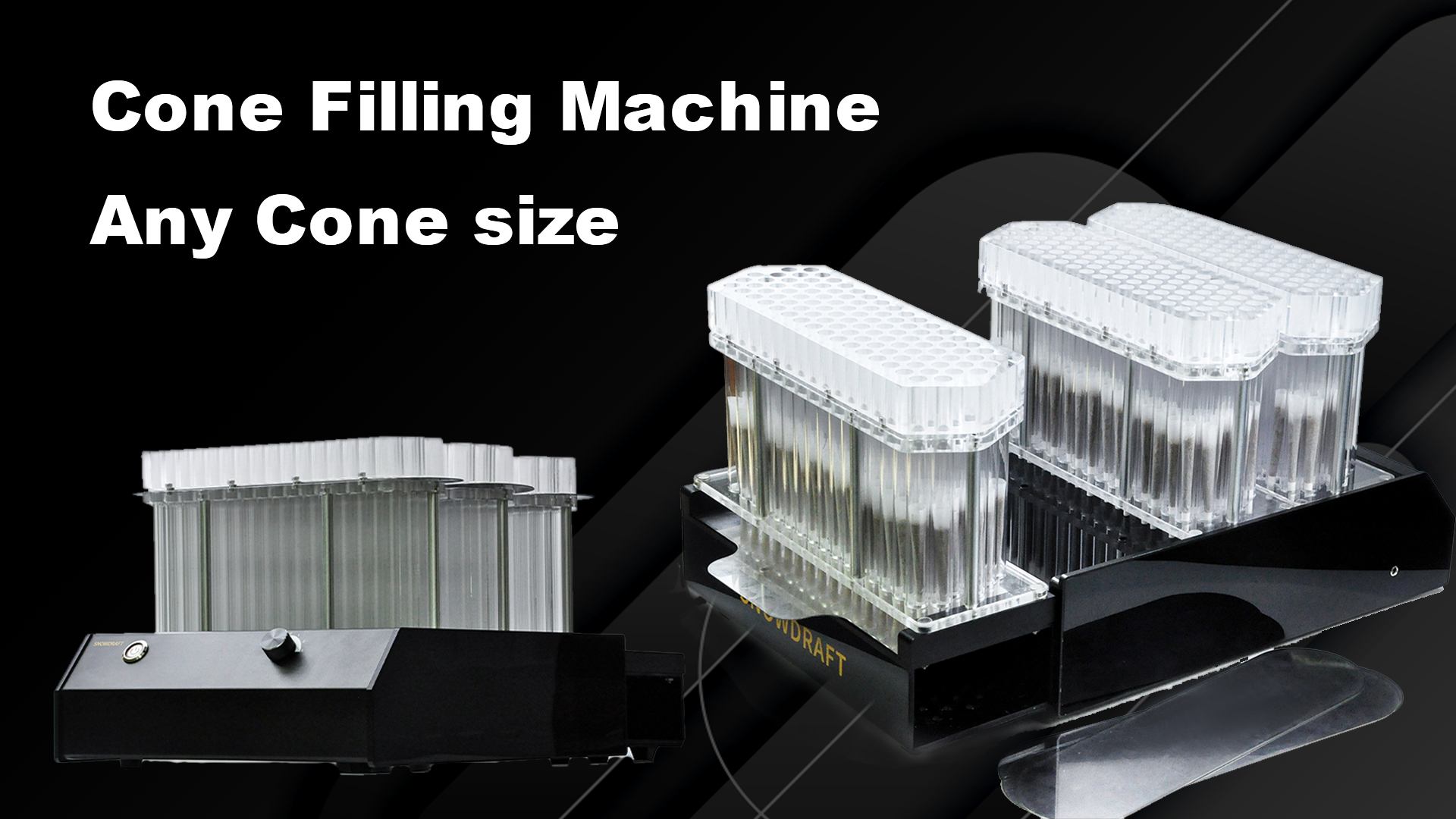 cone filling machine with cone closer